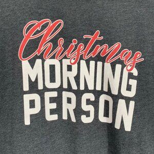 Xmas TShirt Pajama Top 3XL "Christmas Morning Person" Novelty Funny Tee Quirky